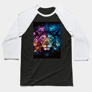 Lion Cosmos Colourful Baseball T-Shirt